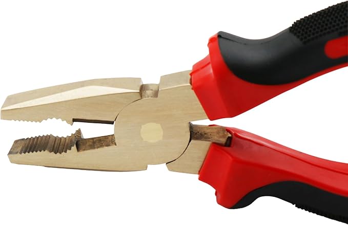 TMAX Non Sparking Combination Pliers 250mm (9-27/32") L, Aluminum Bronze | Spark Free Safety, Non-Magnetic And Corrosion-Resistant | Safety Tool For Flammable Hazardous Environment