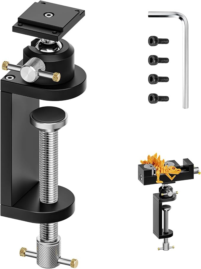 WhiteRhino Mount Vise and Grinder,360° Rotating Bench Grinder Stand,Heavy-Duty Vise Floor Pedestal with 1.9" x 1.5"Mounting Plate,Compatible with Most Mini Vise Clamp,Grinders,Drill Press,etc
