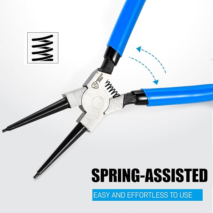 SMOTIVEPRO 6PCS 7inch Internal/External Snap Ring Pliers Set