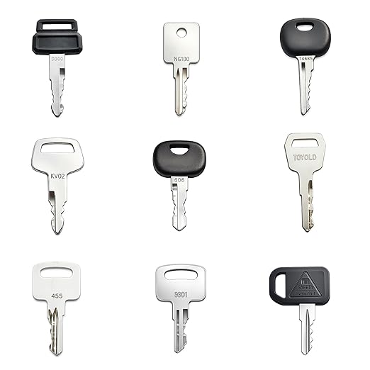 62 Heavy Equipment Key Set Consturction Ignition Keys for Kubota Volvo JD JCB Cat Yanmar Komatsu Bobcat Hitachi Case Ford Toyota Hitachi Takeuchi JLG