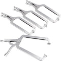 4 PCS C Type Welding Clamps, 18 Inch Silvery Locking Pliers, Hand Clamp for Clamping and Fixing Objects