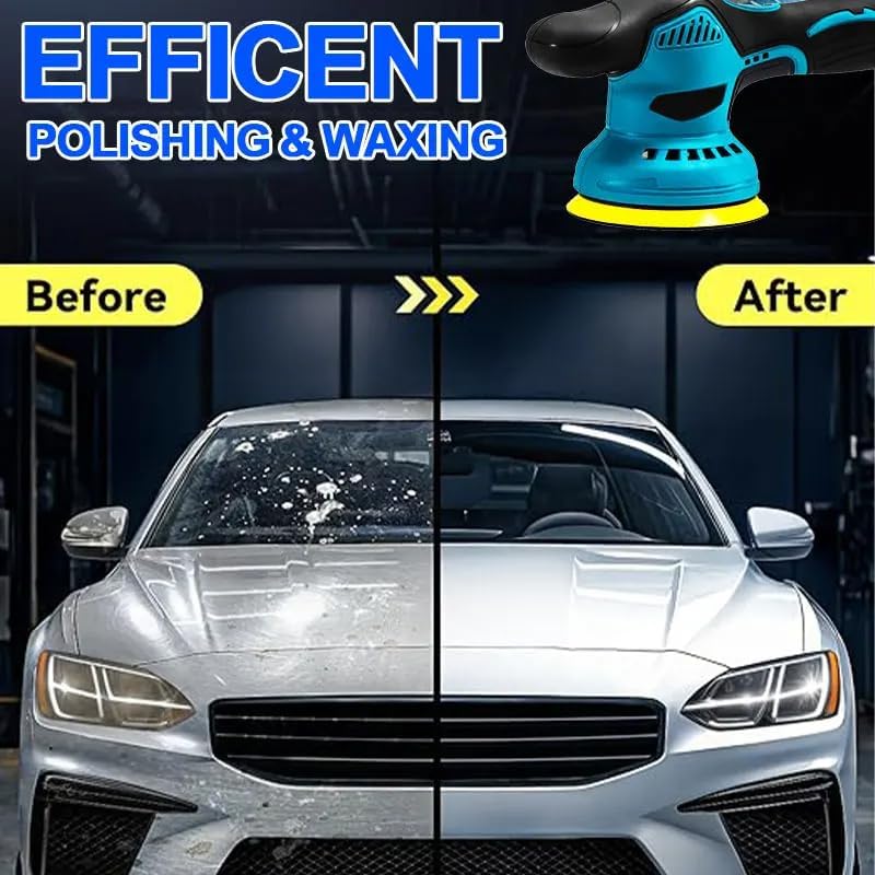 Cordless Car Buffer Polisher for Subaru Forester 2014 2015 2016 2017 2018, Variable Speed Car Polisher for Car Detailing, Low Noise Buffing Machine with Accessories