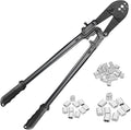 TooTaci 24 Inch Hand Swaging Tool, Wire Rope Crimping Tool for 1/8" 3/16" 1/4" Wire Cable, Heavy Duty Cable Long Hand Swager Crimper for Copper and Aluminum Oval Sleeves and Stop Sleeves