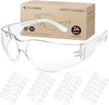 TICONN Clear Safety Glasses for Men and Women, Safety Goggles with Scratch Impact Resistant Meets ANSI Z87.1 Standard
