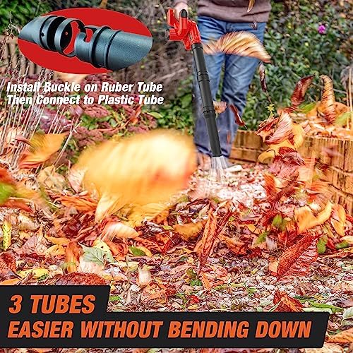 Cordless Leaf Blower for Milwaukee M18 Battery,Electric Jobsite Air Blower with Brushless Motor,6 Variable Speed Up to 180MPH,2-in-1 Handle Electric Blower and Vacuum Cleaner(Battery Not Included)