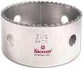 Starrett Diamond Grit Hole Saw 3-1/2" Dia, 1-5/8" Cutting Depth | Ideal For Drilling Small Diameter Holes, 5/8-18 Thread Size, XA2/XA10 Arbor Type, Silver Finish, KD0312-N