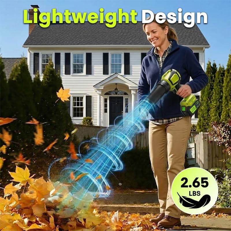 Leaf Blower Cordless, 2-in-1 Mini Leaf Blower & Vacuum with 2 Batteries