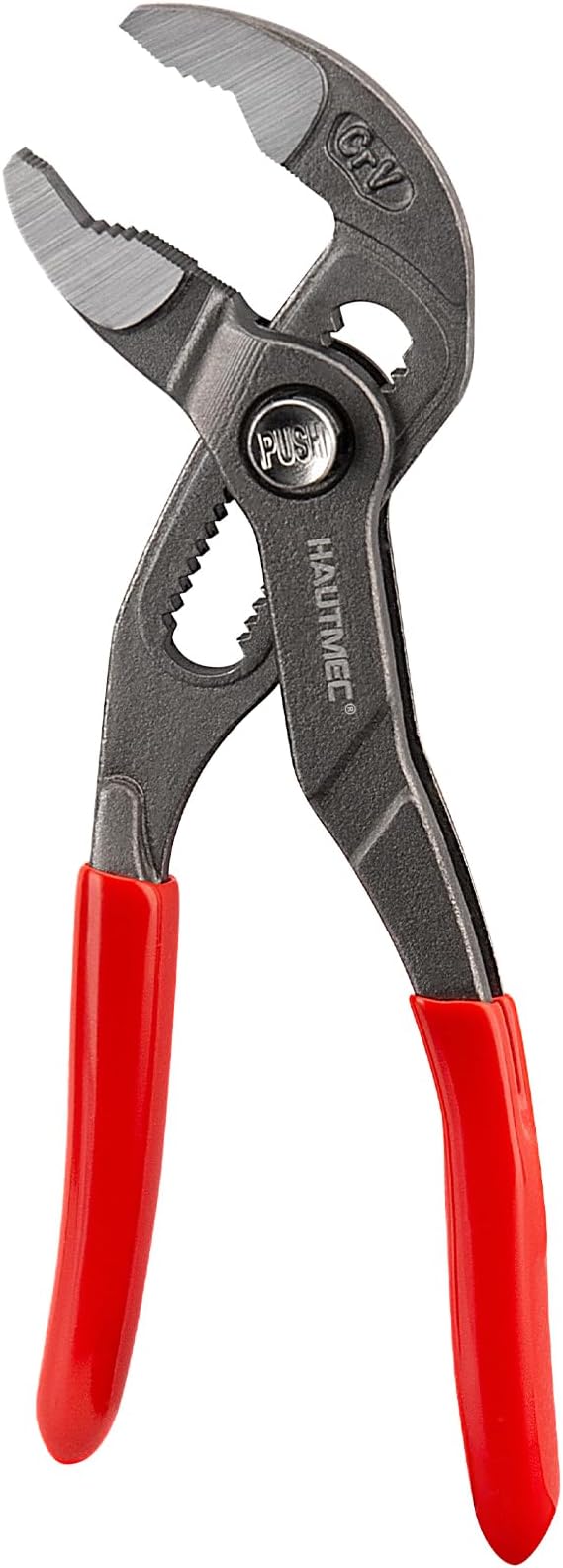 HAUTMEC 5-Inch Water Pump Pliers, Fast Adjustable Tongue and Groove Joint Pliers, V-Jaw with Comfort Grips, Rust-Proof CRV Steel Construction for Plumbing, Home Repair, and Pipe Fittings