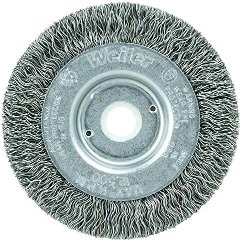 Weiler 00274 3" Narrow Face Crimped Wire Wheel, .014" Steel Fill, 1/2"-3/8" Arbor Hole, Made in the USA (Pack of 2)