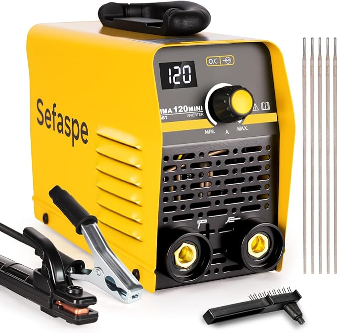110V Smart Welder with Digital Display, 120A Portable Welding Machine, IGBT Inverter Stick Welder with Synergic Control & Full Kit