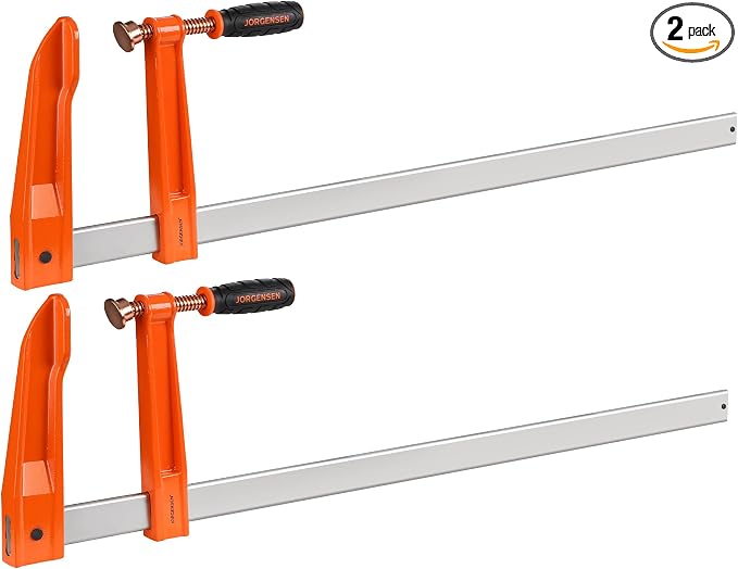 Jorgensen 36-Inch Deep-Reach Throat Bar Clamps, 7" Throat Depth, 2-Pack