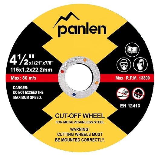 Cut Off Wheels 100 Pack 4 1/2 inch, Professional Thin Metal & Stainless Steel Cutting Discs, 4.5" Value-Durable Cut-Off Blades for Angle Grinder, Industrial Grade Fast Cutting Blades