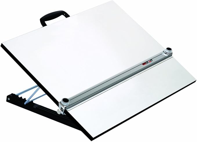 Martin Universal Design 16" x 21" Pro-Draft Deluxe Adjustable Parallel Straightedge Board, White Melamine, 1 Each (U-PEB1621K)