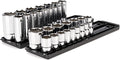 TEKTON 1/2 Inch Drive 6-Point Socket Set, 32-Piece | SHD92205 | (3/8 - 1-5/16 in.), Shallow and Deep, Socket Rail