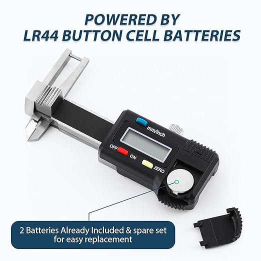 Mini Digital Caliper 3-in-1, 0-25mm Precision Measuring Tool | Large LCD Display, Zero Setting Function, Inch Metric Fraction Conversion, Extra Battery, Protective Case