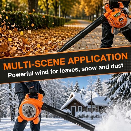 PROYAMA 29CC Gas Powered Handheld Leaf Blower, 3-in-1 Vacuum & Mulcher Kit