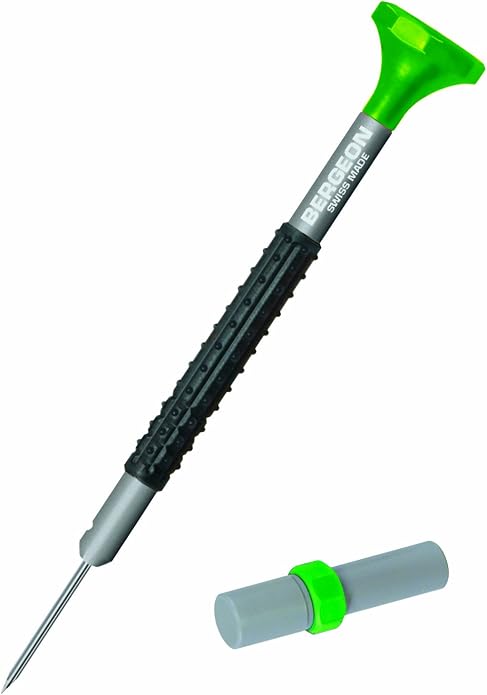 Bergeon 55-604 6899-S10 Rotating Stand with 10 Ergonomic Screwdrivers and 10 Tubes with Spare Blades Watch Repair Kit