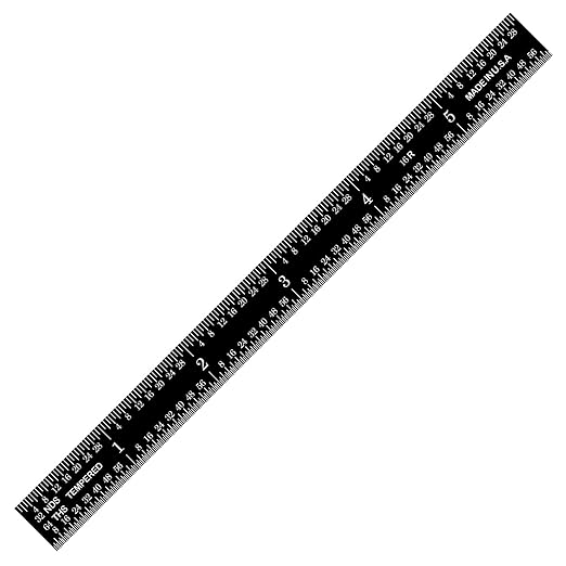 PEC Tools 6 inch Flexible Metal Ruler, Easy to Read Stainless Steel Ruler, High Contrast, 16R Graduation (1/32", 1/64", 1/50", 1/100"), Machinist Ruler with Black Chrome Finish, Made in USA