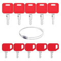 Heavy Equipment Ignition Keys, 5Pcs AT195302 AR51481 + 5Pcs H800 Keys, Replaces 1200 210C 210LJ AT194969 AT147803 4286465, Fits John Deere Hitachi Kioti Loader Backhoe Excavator Dozer Tractors