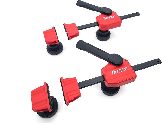 Taytools 12-Piece MFT Table Clamp Kit - 10' Vertical & Horizontal Clamps, Bench Dogs & Locking Knobs - Fits Tables with 20mm Dog Holes