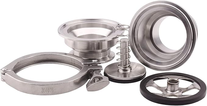 DERNORD Sanitary Check Valve - One Way Flow - 2" Tri Clamp Style, Stainless Steel 304, FKM Gasket (2" Tri Clamp Check Valve)