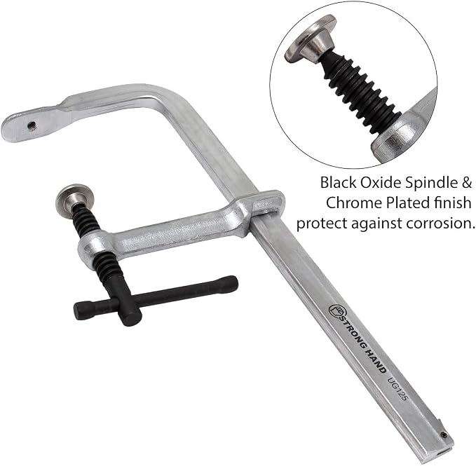 Strong Hand Tools UG85 Medium Duty Bar Clamp, 8-1/2" Capacity, 1200 LBS Clamping Pressure, 4-3/2" Throat Depth, 1" x 15/32" Rail Size