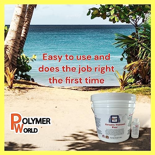 4 Gallons Ceramic Transom Pour for Transom Repairs, Docks, Power Boats, Coring Parts, Mounting Engines, Sea Wall Repair, Replacement for Wood Transoms.