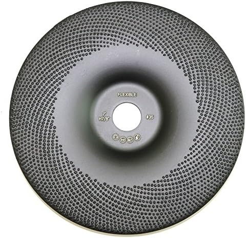 Flexible 7" Diamond Cup Grinding Polishing Disc Wheel with RCD Newest Technology & Rubber Cushioned Body for Universal Purpose (Flexible, 7", 10.6 oz Very Light)