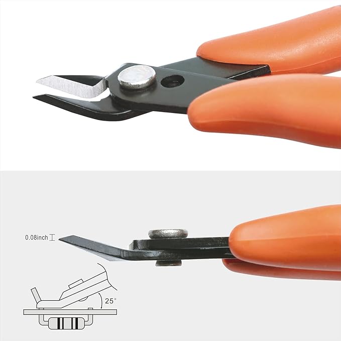 KATA Micro Wire Cutters Pliers: Precision Flush Cutter Tools for Jewelry Making Craft- 5-Inch Small Zip Tie Cutter Nippers - Mini Wire Side Cutting Snips for Electronics, Hobby Plastic Models, Gundam