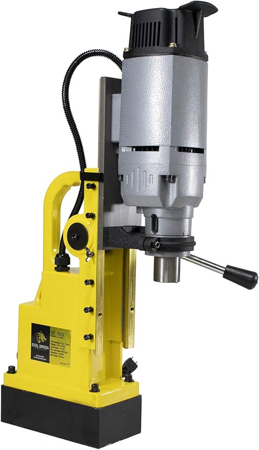 Steel Dragon Tools MD25 1350W Magnetic Drill Press with 1in. Boring Diameter 7in. Boring Depth & 3372 lb Magnetic Force