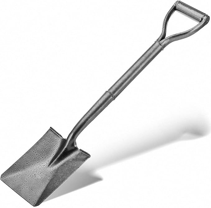 Small Garden Spade - Flat Short Shovels for Digging, Metal D Handle, 30 Inch Mini Hand Shovels, Heavy Duty