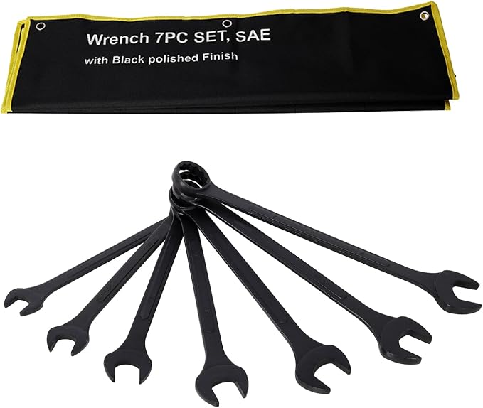 7PC Jumbo Combination Wrench Set, SAE, 1-5/16"-2", Extra Large Wrenches | 1-5/16",1-3/8", 1-1/2", 1-5/8", 1-3/4", 1-7/8", 2 inch, Extra Large Combination Wrench Sets with Pouch (7PC-SAE)