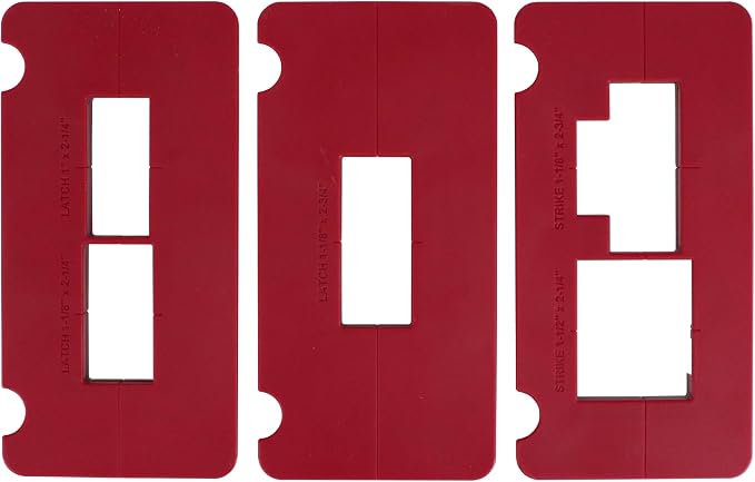 Milescraft 1229 HingeJigPLUS – Dual Clamping Door Hinge Jig Door Hinge Mortiser. Complete Hinge Installation Kit Rout Mortises from 2.5” to 4.5”. Strike and Latch Plates Included for Standard Doors