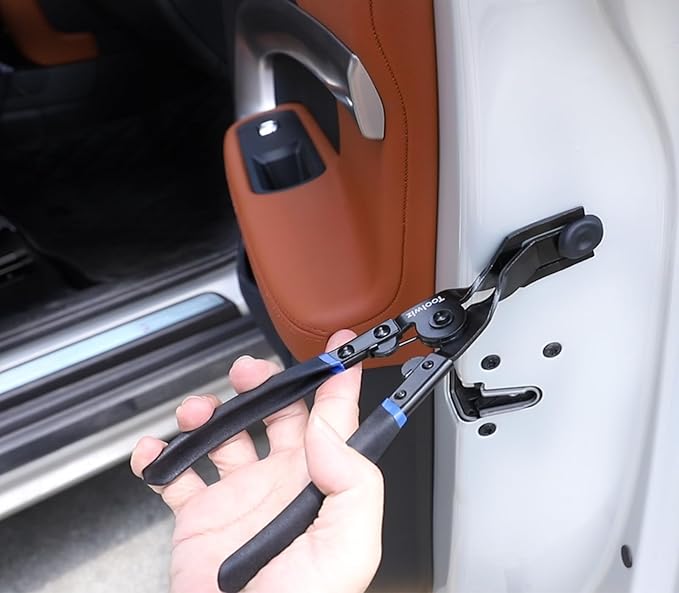 Toolwiz Panel Removal Tool Universal Auto Door Car Upholstery Trim Clip Removal Plier - Car Interior Clip Fastener Panel Pliers Automotive Prevents Damage to Trim Vehicle Dash Radio Audio Installer