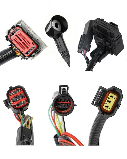 Engine Wiring Harness, Transmission Wire Harness, Fit for 04-05 Ford F250 | Compatible with Ford F350 F450 F550 Excursion Diesel, Replaces OE#4C3Z-12B637-BA, 4C3Z12B637BA