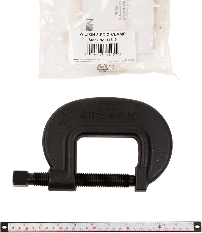 Wilton Brute Force C-Clamp, 3-7/16" Opening, 2-1/2" Throat, 16250 Lbs. Clamping Force (Model 3 F.C.) (Pack of 2)