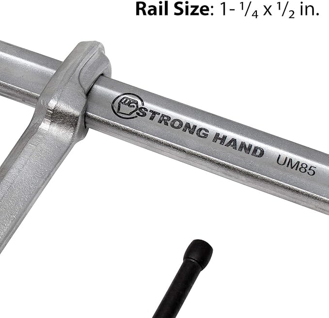 Strong Hand Tools Regular Duty Bar Clamp, Capacity 10-1/2", Clamping Pressure: 2,400 LBS, Throat Depth: 5-1/2″, UM105, Metallic