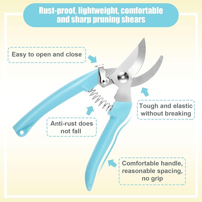 Amylove 24 Pcs Garden Flower Shears Pruning Scissors Valentine Heavy Duty Plant Scissor Garden Clippers Hand Bypass Pruner for Gardening Plants Hedge Tree Cutting Miniature Bonsai Modeling(Multicolor)