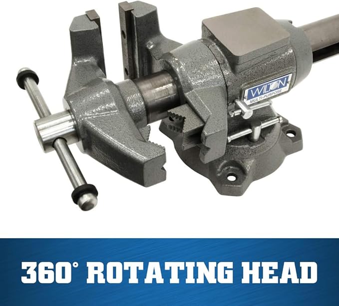 Wilton Multi-Purpose Bench Vise, 5-1/2" Jaw Width, 5" Max Jaw Opening, 2-3/4" Throat (Model 550P)