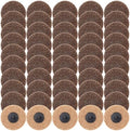 50 Pcs 2 Inch Sanding Discs Khaki Quick Change Sanding Discs Nylon Surface Conditioning Grinder Wheels for Angle Grinder, Stock and Rust Removal, Grinding, Deburring