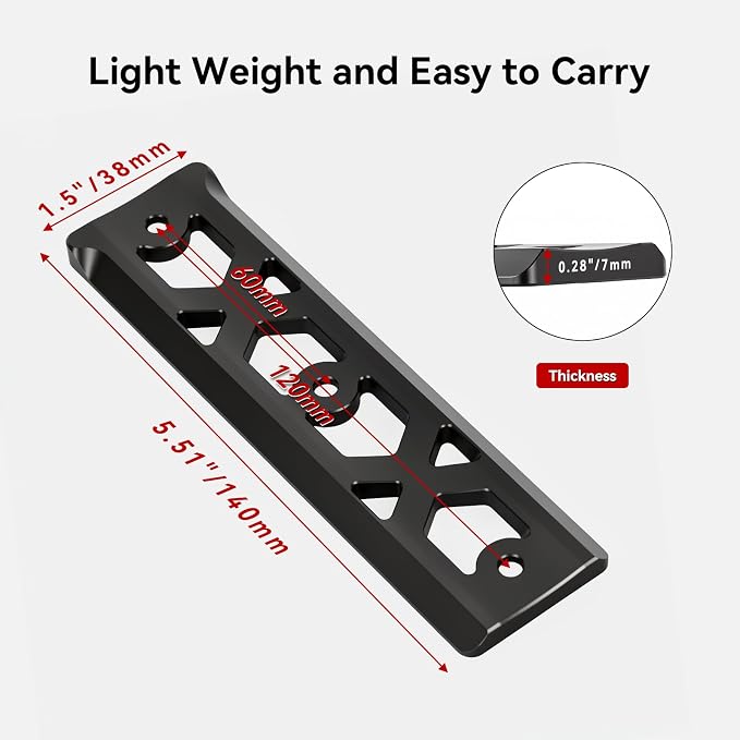 XM-5F 5.5" Universal Rifle Arca Rail Mount, Hunting Tripod Accessories for Triditonal Wooden Handguard/Nylon/Composite Materials Stock or Other Customized Rifle