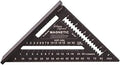 Johnson Level & Tool 1959-0700 Magnetic Johnny Square Professional Easy-Read Aluminum Rafter Square, 7", Black, 1 Square