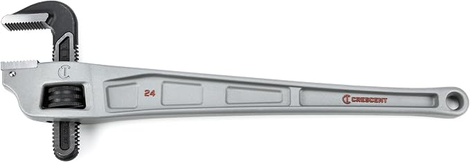 Crescent Aluminum Offset Handle Pipe Wrench - Heavy Duty Plumbing Tool for Tight Areas - Adjustable Home Repair Hand Tool - 24" - CAPW24F | Heavy-Duty Plumbing Tool for Tight Areas, Adjustable Home Repair Hand Tool