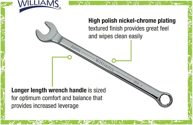 Williams 1199B Standard Combination Wrench, 3-3/8-Inch
