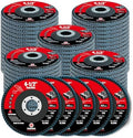60 Pack Flap Discs 60 Grit, 4 1/2" x 7/8" for Angle Grinder,Type 29 Zirconia Grinding Wheel for Metal,Wood,Stainless Steel, Sheet Metal