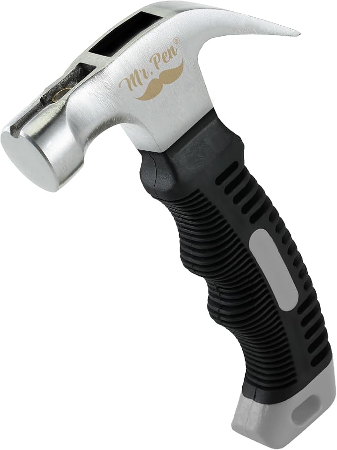 Mr. Pen- Claw Hammer, 8oz, Gray, Magnetic, Small Claw Nail Hammer for Women for Camping, Wood Working, House Repairs, Claw, Stubby, Tack