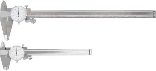 CME Dial Caliper Set, Includes 6" and 12" Dial Calipers, White Dial Face Color, 0.001" Measurement Increment