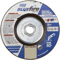 Norton Blue Fire Plus Fast Cut Depressed Center Abrasive Wheel, Type 27, Zirconia Alumina and Aluminum Oxide, 5/8"-11 Hub, 4-1/2" Diameter x 1/4" Thickness (Pack of 10)