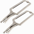 2PCS 18 Inches C-clamp Locking Pliers with Swivel Pads, Locking Clamp Pliers, Welding Clamps for Wood Working and Welding
