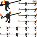 18 PCS 4 Inch Bar Clamps for Woodworking, Orange E-Z Hold Woodworking Bar Clamps Set, One-Handed Quick F Clamps, F Clamps Set for Carpenters & Woodworkers Tools